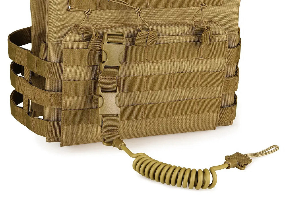 Страховочный тренчик с карабином для пистолета, страховочная резинка от потери оружия, Бежевый Каменец-Подольский - изображение 5