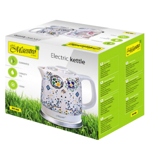 Електрочайник 1,5л 1200W (диск) Квіти MR-068-FLOWERS Maestro Житомир