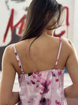 Шелковая ночная рубашка Розовый M/L Харьков