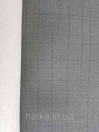 Шпалери вінілові на флізелін Marburg Tango 58866 однотонні темно сірі тонка смужка, клітка 10.05х0.70 м. Київ