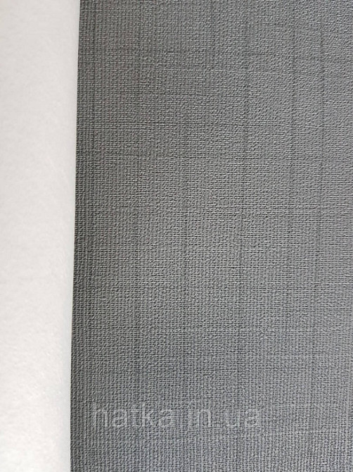 Шпалери вінілові на флізелін Marburg Tango 58866 однотонні темно сірі тонка смужка, клітка 10.05х0.70 м. Київ - фото 2