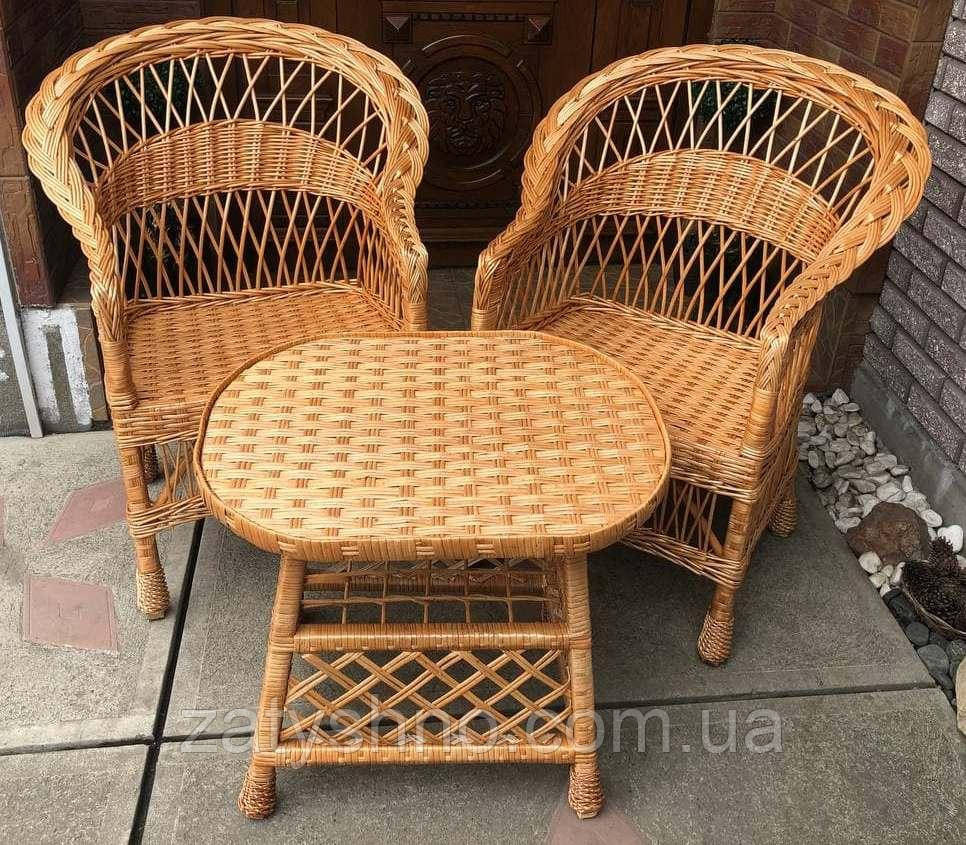 Меблі плетені з лози з журнальним столом Київ - фото 1