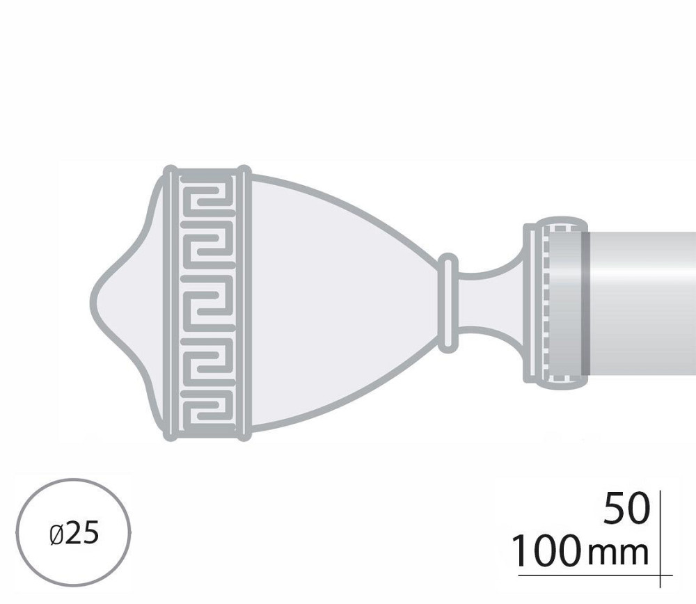 Закінчення для карнизу Orvit АФІНА 25 мм АНТИК Львів - фото 2