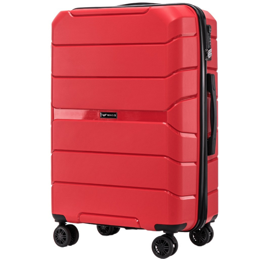 Чемодан полипропиленовый WINGS PP06 средний 69 см красный Киев - изображение 1