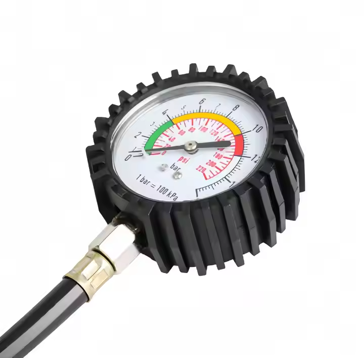 Насос для накачування коліс з манометром 0-220 PSI Київ - фото 4