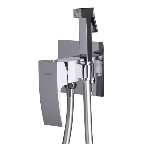 Гігієнічний душ прихованого монтажу GAPPO G7207-8 білий/хром Київ