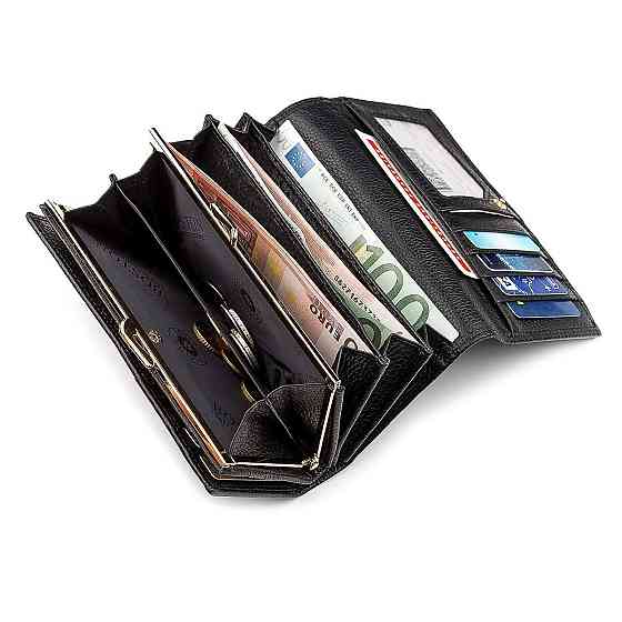 Кошелек женский Boston 18489 (S9001B) высококачественная кожа Черный Киев