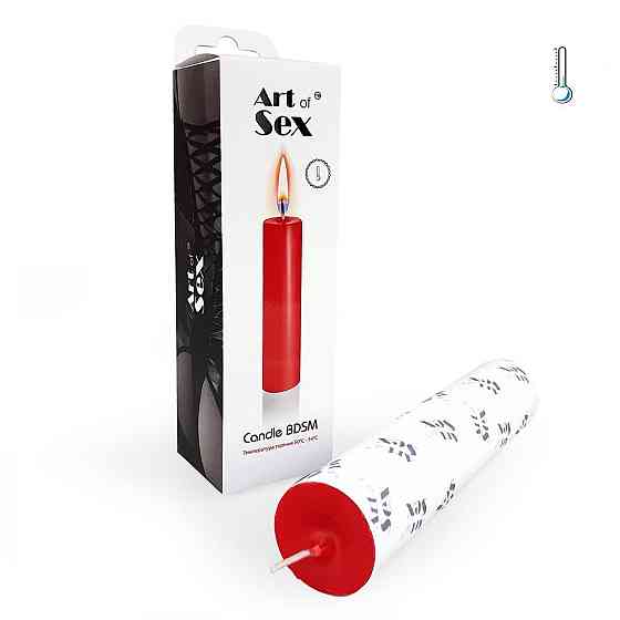 Червона воскова свічка Art of Sex size M 15 см низькотемпературна Sex Aura Київ