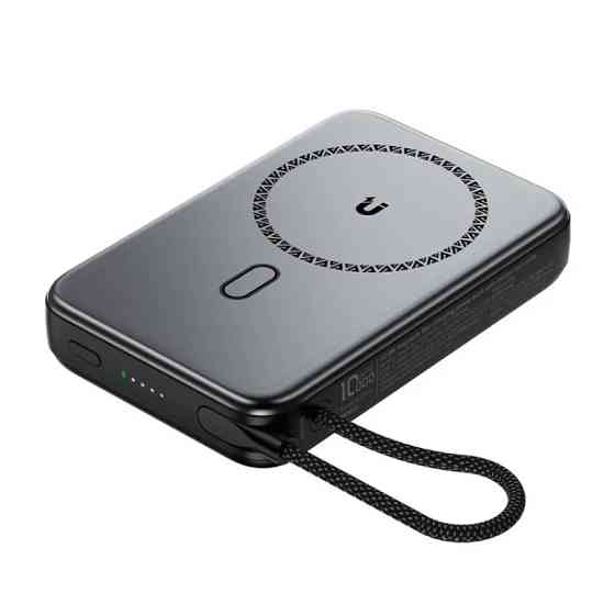 Павербанк 10000 mAh ACEFAST M24-10000 22.5W быстрая зарядка магнитный встроенный кабель подставка power bank повербанк Одесса