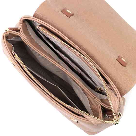 Ділова сумка для жінок з короткою ручкою з натуральної шкіри Коричнева (Vintage) Київ