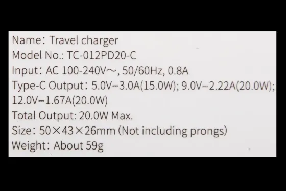 Зарядное устр-во QC 220В 20 Вт Type-C Baseus Speed Mini черный Винница