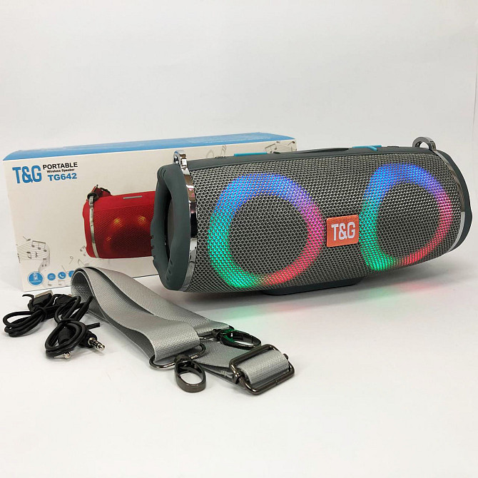 Bluetooth колонка с освещением TG642, Bluetooth колонка с хорошей батареей Блютуз-колонка usb-портом PA-38 Львов - изображение 11