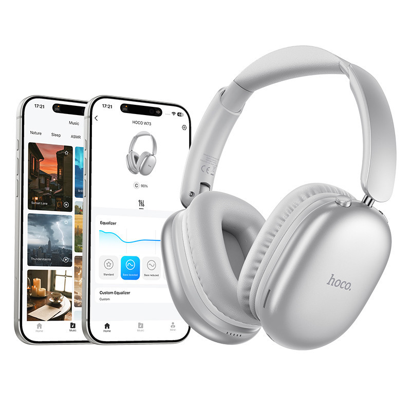 Бездротові накладні навушники HOCO W73 Graceful BT headphones(App) Silver Одеса - фото 5
