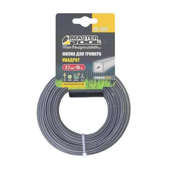 MASTERTOOL Жилка для тримера MASTERTOOL КВАДРАТ АРМОВАНИЙ 2,70 мм 15 м 19-1327 Коломия