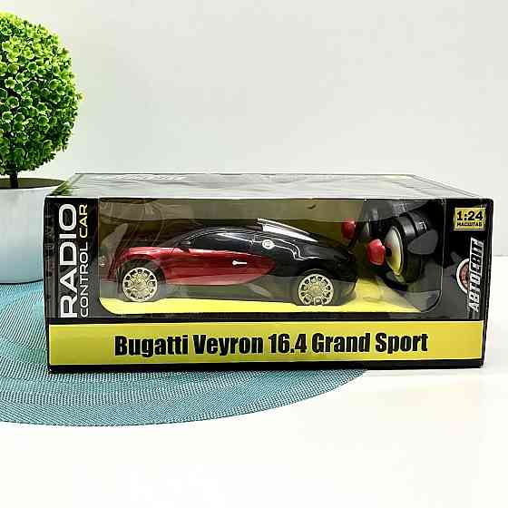 Машинка bugatti veyron на радіокеруванні Автосвіт масштаб 1:18 Чорна з червоним (AR-2319) Чернігів