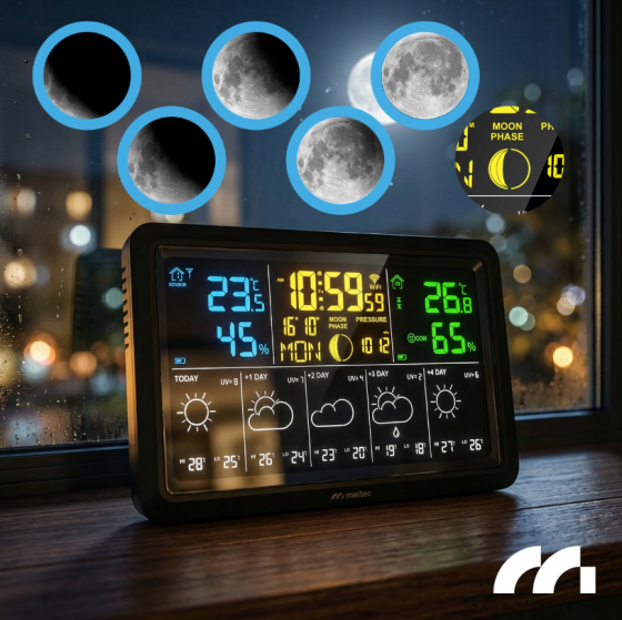 Метеостанція бездротова з Wi-Fi: термометр, барометр, додаток, датчик Maltec (Польща) Київ