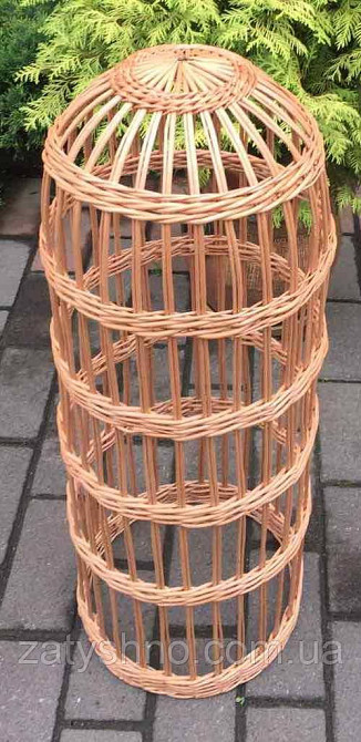 Люстра плетеная высокая  | люстры плетеные из лозы  | торшеры абажуры бра большая Киев - изображение 3