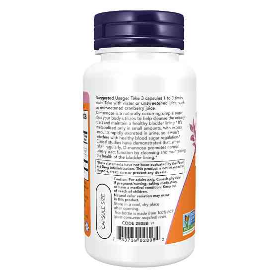 D-манноза Now Foods D-Mannose 500mg 240 vcaps Киев