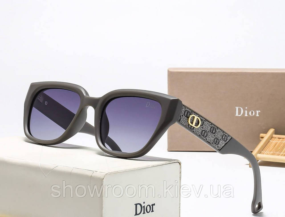 Жіночі брендові сонцезахисні окуляри (5121) сірі Київ - фото 1
