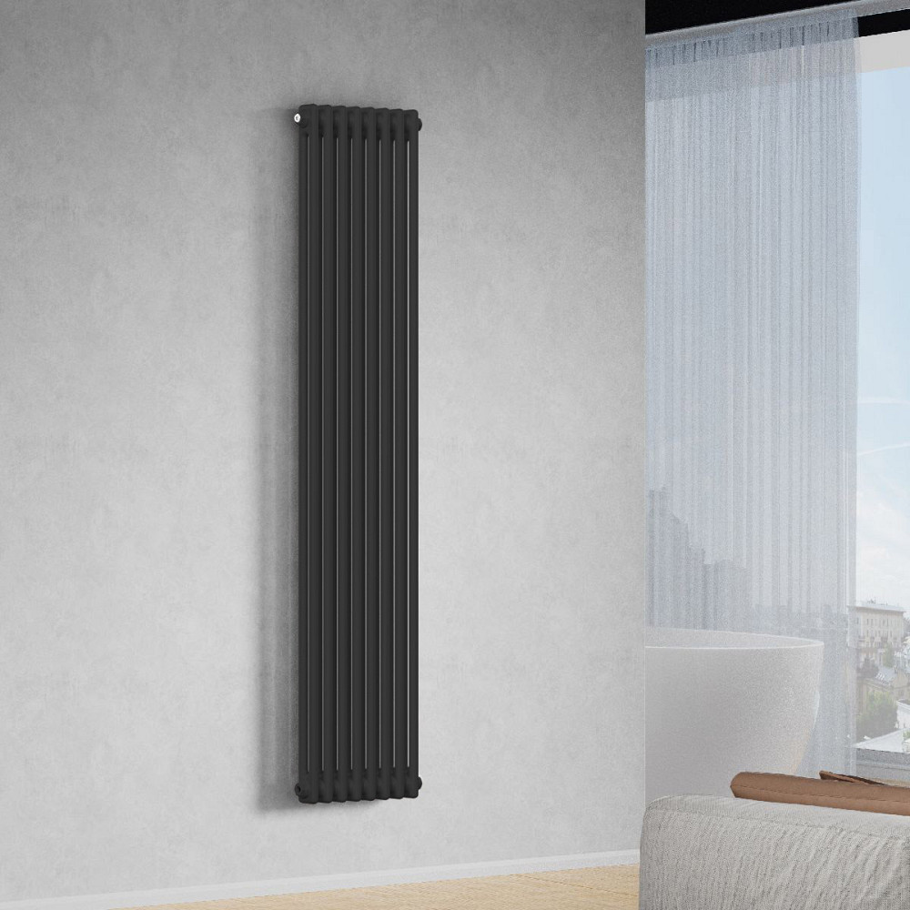 Вертикальний радіатор Calidum 2-8 380х1800, anticor, чорний муар Київ - фото 8