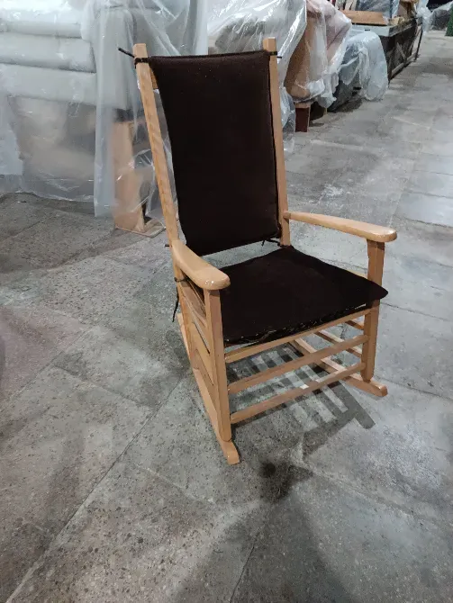 Крісло-гойдалка (качалка) лакована +накидка Ужгород - фото 5