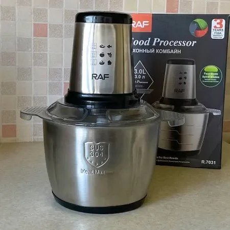 Блендер-измельчувач з чашею 3л Domotec/RAF R-7031, потужність 1000Вт, чоппер, універсальний побутовий измельчувач Одеса - фото 3