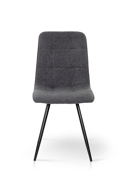 Стілець ФРЕШ (круглий) чорний/букле темно сіра Киев - изображение 3