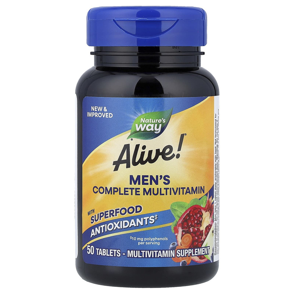 Мультивитаминный комплекс для мужчин (Alive! Men's Energy Complete Multivitamin) 50 таблеток Київ - фото 1