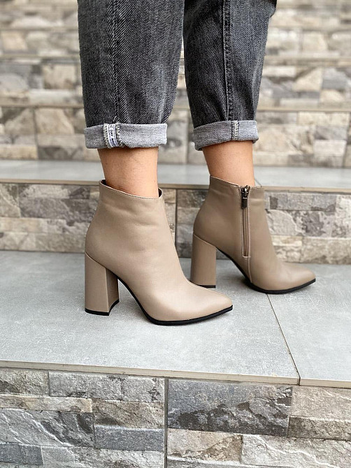 Nivelle Шкіряні черевики жіночі з натуральної шкіри демісезонні весна-осінь 6093/48 бежеві на п Коломия - фото 7