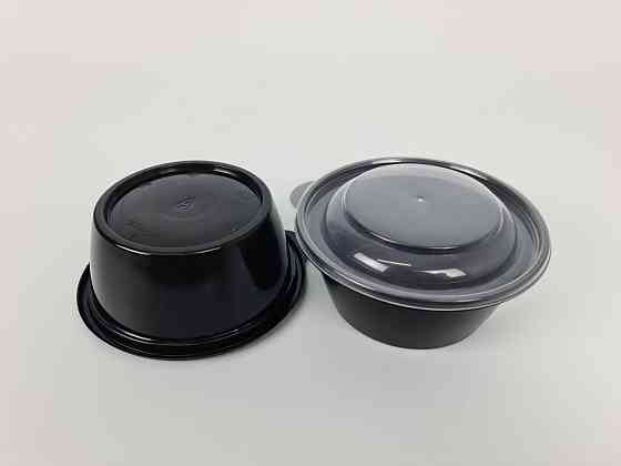 Супница черная 500 мл PP (миска) D144 герметичного типу  (50 шт) Харьков