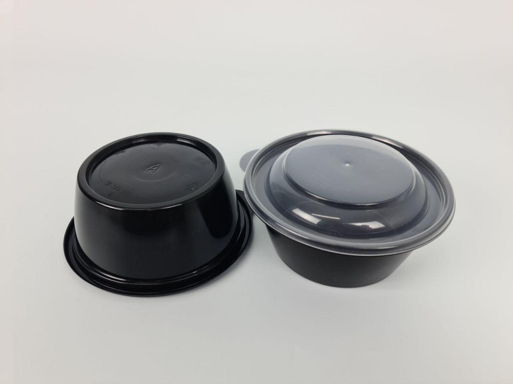 Супниця чорна 500 мл PP (міска) D144 герметичного типу (50 шт.) Харків - фото 2