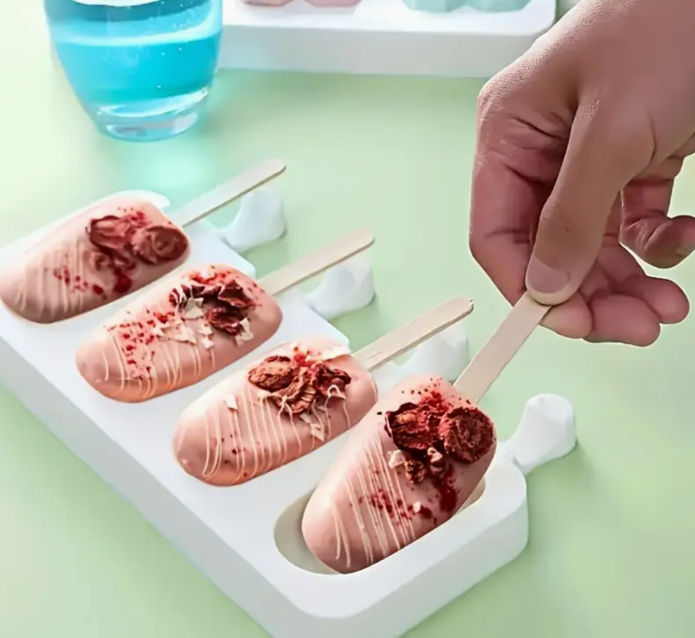 Форма для мороженого Empire Эскимо, силиконовая, 4 шт, 25×11,5 см, антипригарная, для духовки, морозилки Одесса - изображение 2