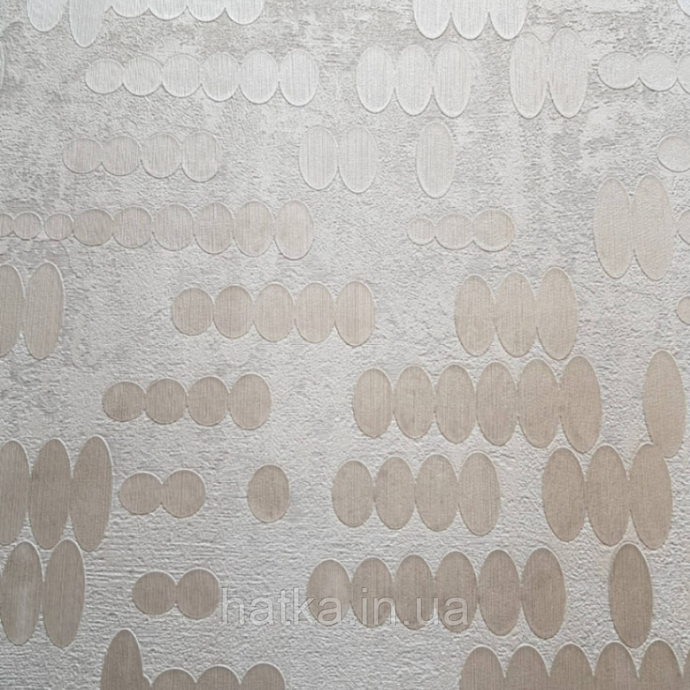 Шпалери вінілові на паперовій основі Zambaiti C88130 ABITAT лофт геометрія овали кола бежевий молочний Київ - фото 4