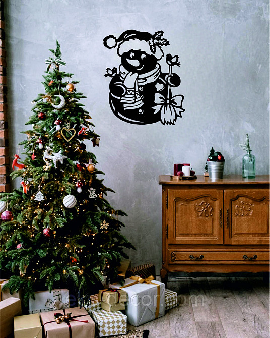 Декоративное настенное Панно «Снеговик», Декор на стену Киев - изображение 1