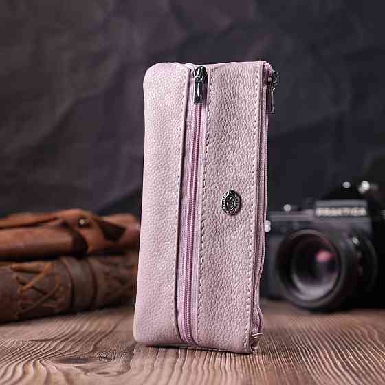 Відмінна ключниця із натуральної шкіри Бежевий (ST Leather) Київ