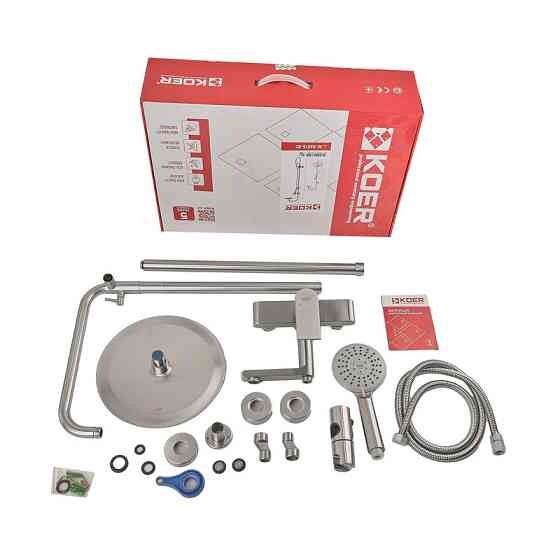 Душова колона зі змішувачем Koer KI-56015-02 (з нерж. сталі) (Колір нерж) (KR4784) Київ