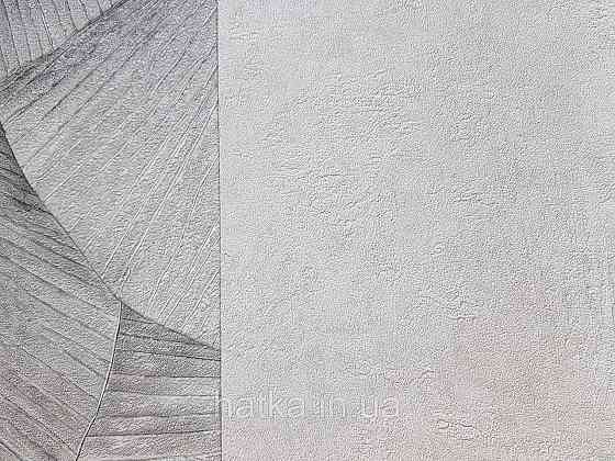 Шпалери вінілові на флізеліні Marburg Kumano 1.06х10 під штукатурку структурні сіро-бежеві зі сріблястим 34568 Київ