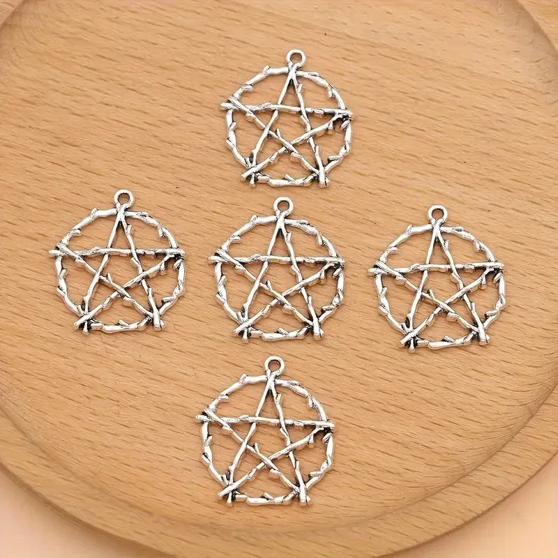 Підвіска Пентаграма набір 5 шт – сріблясті кулони Київ - фото 3