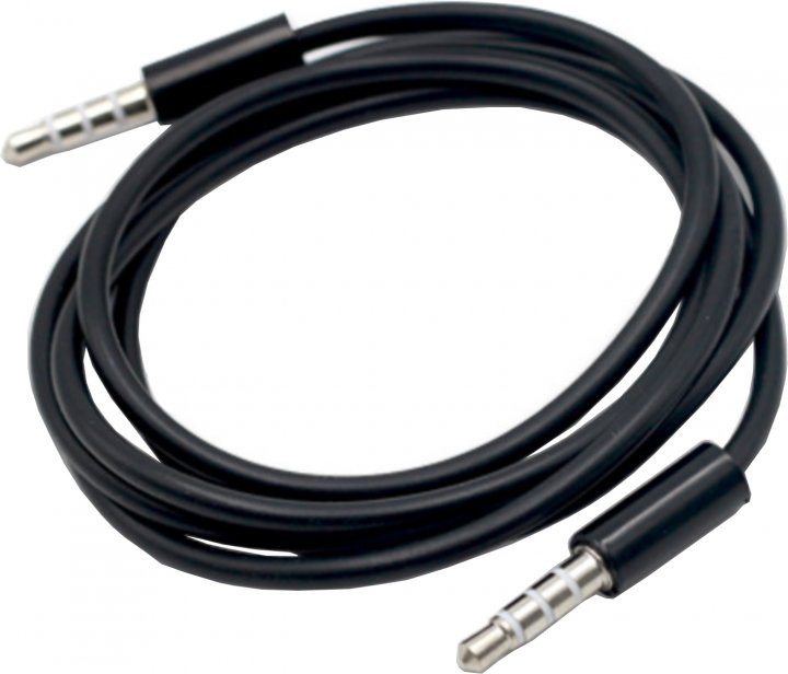 Кабель AUX Audio TRRS M/M 1м чорний Вінниця - фото 1