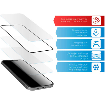 Скло захисне ACCLAB Full Glue Apple iPhone XR/11 (1283126508196) Вінниця - фото 3