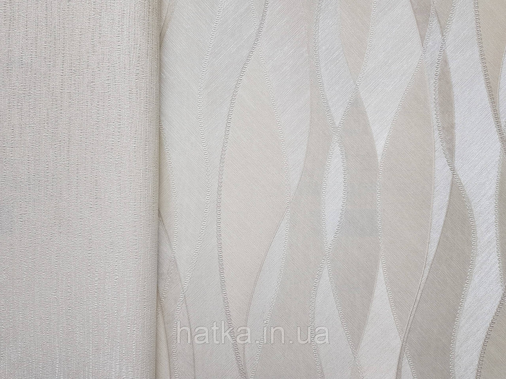 Шпалери вінілові на флізеліні гарячого тиснення DU&KA 1.06х10 вензель основа під штукатурку сірі коричневі Київ - фото 2