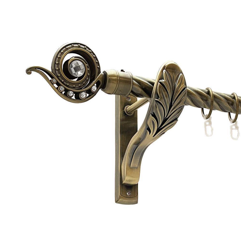 Карниз Orvit Око Дракона металевий однорядний ретро скручена труба кільце металеве Антик 25 мм 300 см Львов - изображение 1