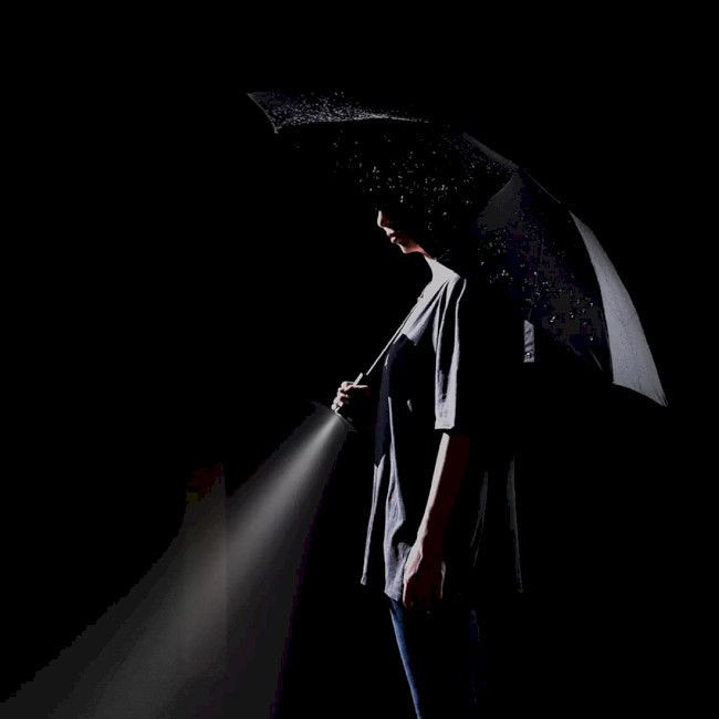 Парасолька з ліхтариком Xiaomi 90FUN Oversize Automatic Umbrella (Чорна) Миколаїв - фото 6