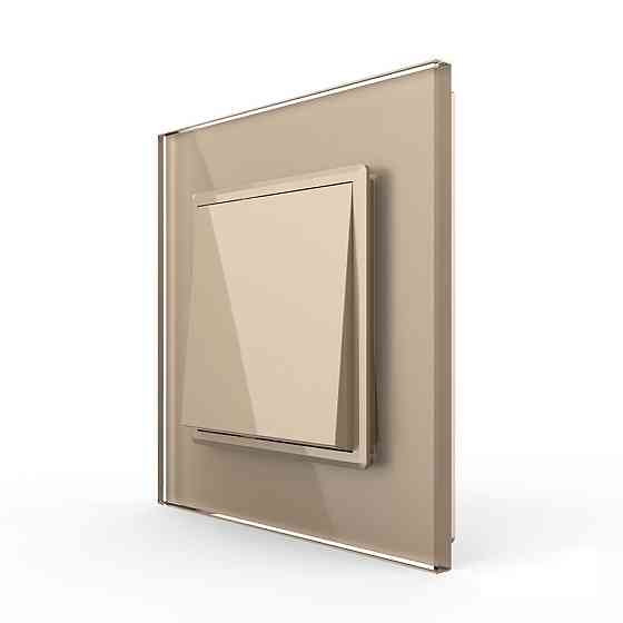 LIVOLO Одноклавішний перехресний вимикач Livolo золото скло (VL-C7FCMM10A-2AP) Коломыя