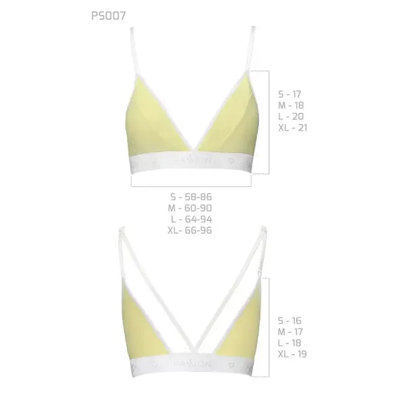 Спортивний топ з подвійними бретелями Passion PS007 TOP L, yellow Львів