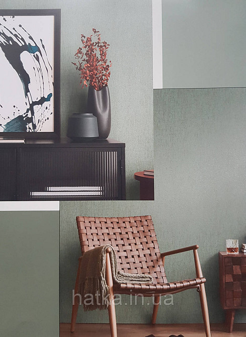 Шпалери вінілові на флізеліні AS creation Amber метрові 1.06Х10 структурні кора дерева зелені сріблясті Київ - фото 1