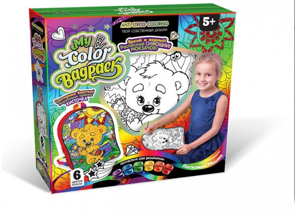 Комплект креативного творчості My Color BagPack CBP-01 рюкзак-розмальовка Ведмедик Вінниця - фото 1