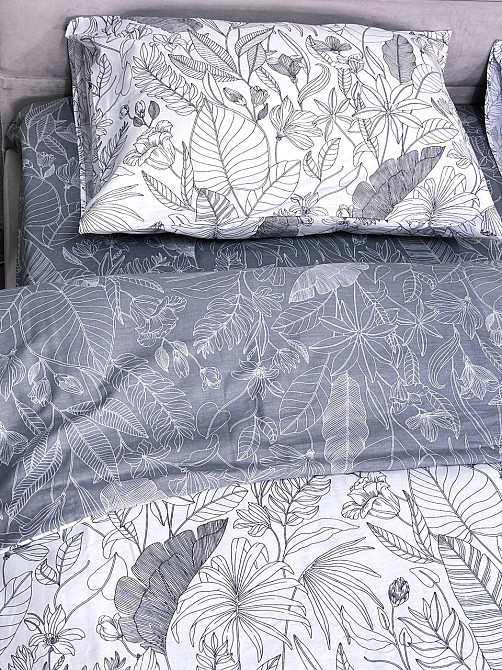 Ecotton Комплект постільної білизни Ecotton полуторний 150х215 см сатин двосторонній білий (рис Киев - изображение 6