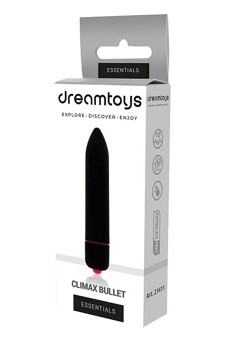 Міні вібромасажер DreamToys Vibes of Love Climax Bullet чорний Sex Aura Київ - фото 1