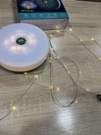 Аккумуляторный фонарь с гирляндой, USB и магнитным креплением / Подвесной фонарь для кемпинга 20м Коломия